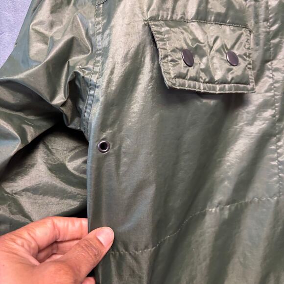 Mossi Racing Parka Jacket Hooded Quilted Shiny Full Zip Winter Athletic Perform - Picture 9 of 15